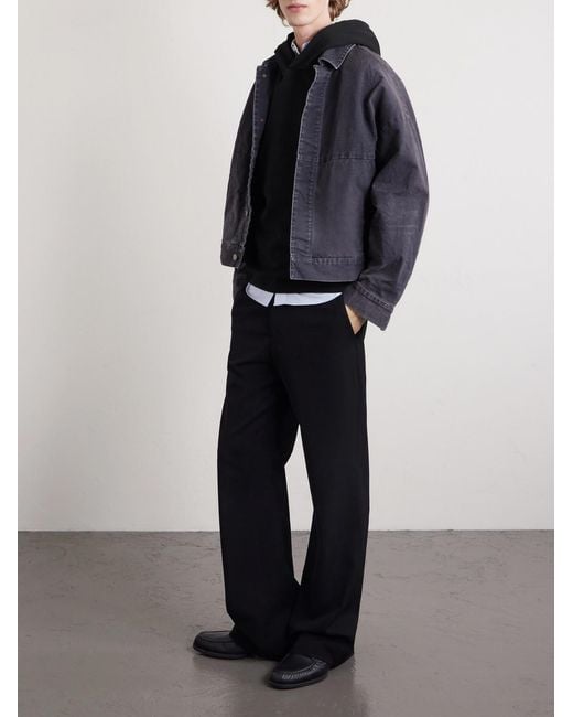 Jacquemus Blue Logo-appliquéd Cotton-jersey Hoodie for men
