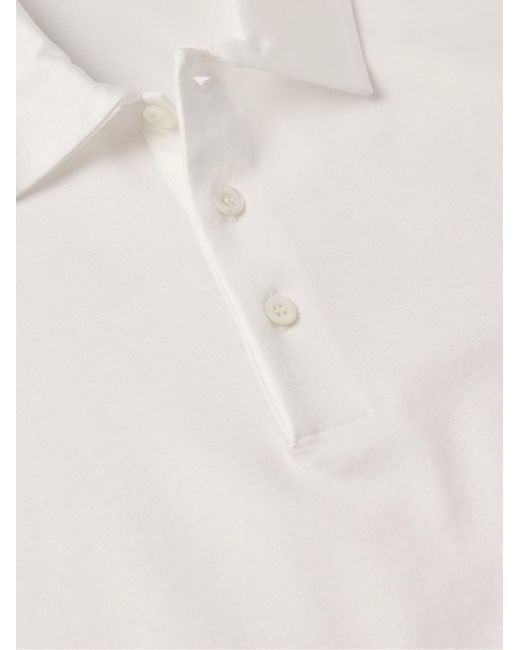 Canali Polohemd aus Baumwoll-Jersey in White für Herren