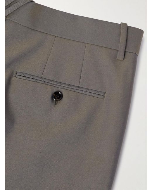 Burberry Gray Straight-leg Iridescent Wool Suit Trousers for men
