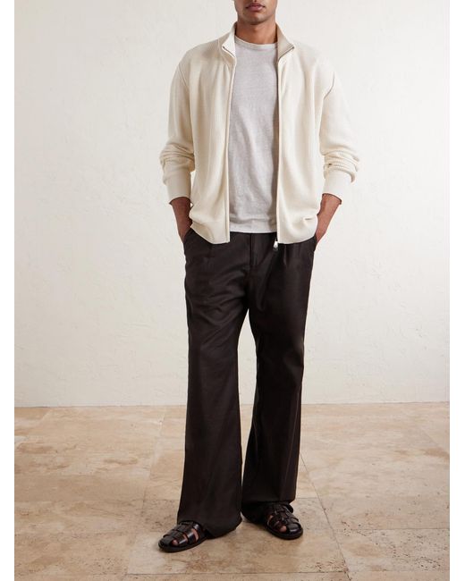 Hartford White Linen-jersey T-shirt for men