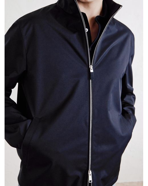 Zegna Blue Motorin 100cc Jersey Blouson Jacket for men