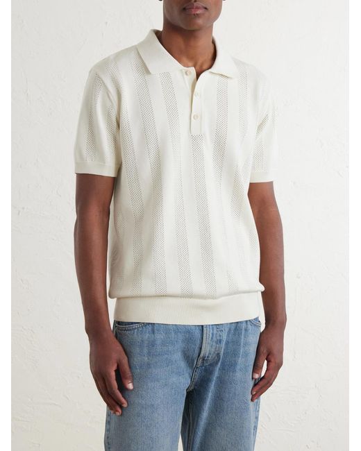 Frescobol Carioca White Vidal Cotton Polo Shirt for men