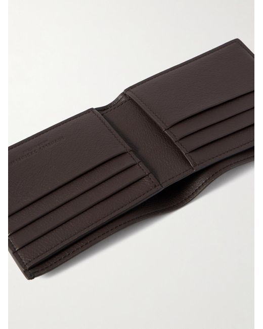 Brunello Cucinelli Black Logo-debossed Leather Wallet for men