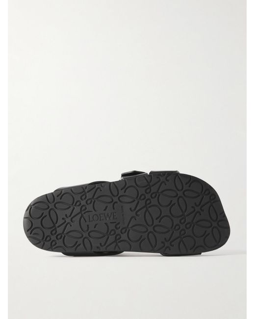 Loewe Paula's Ibiza Ease Pantoletten aus Leder mit Schnalle in Black für Herren