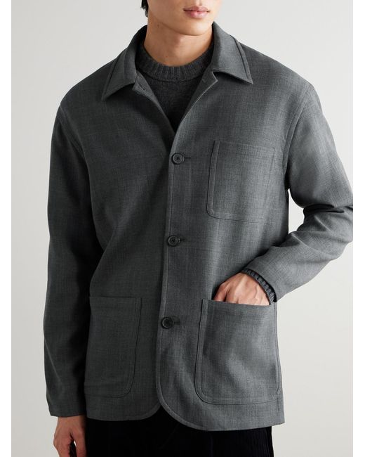 FRAME Gray Wool Chore Jacket for men