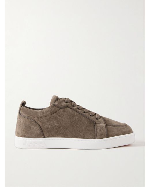 Christian Louboutin Brown Rantulow Suede Sneakers for men