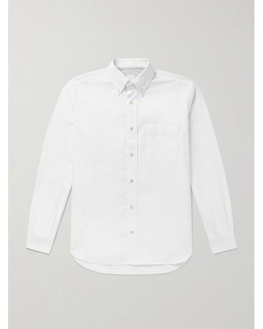 Eleventy Hemd aus Baumwoll-Oxford mit Button-Down-Kragen in White für Herren