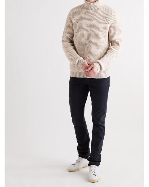 Loro Piana Natural Cashmere Rollneck Sweater for men
