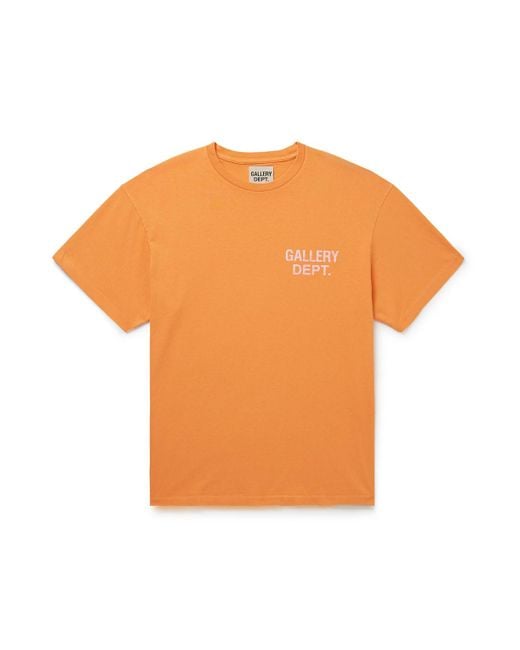GALLERY DEPT. Orange Souvenir Logo-Print Cotton-Jersey T-Shirt for men