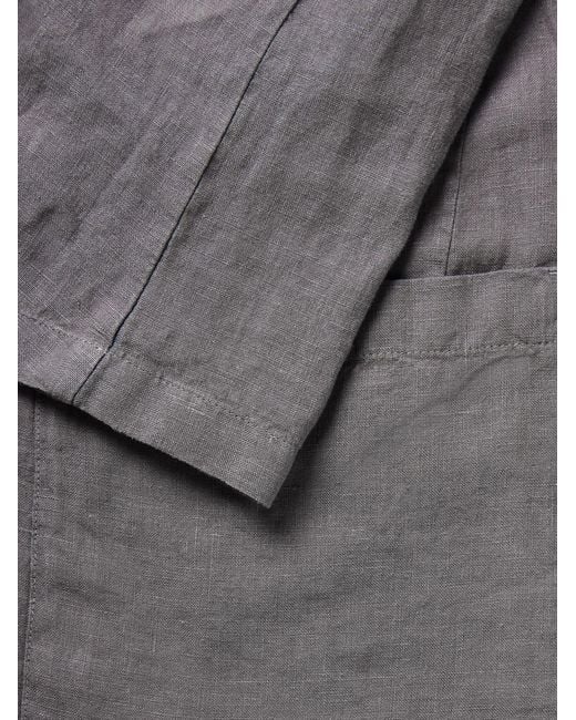 Hartford Gray Jobby Pat Linen Suit Jacket for men