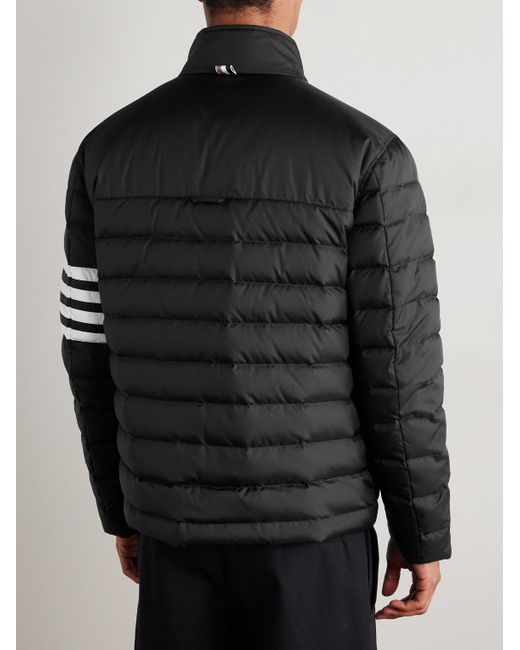 Thom Browne Black Striped Quilted Ripstop Down Jacket for men