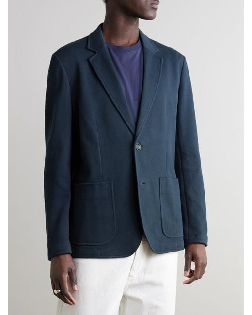 Rag & Bone Blue Butler Cotton-blend Piqué Blazer for men