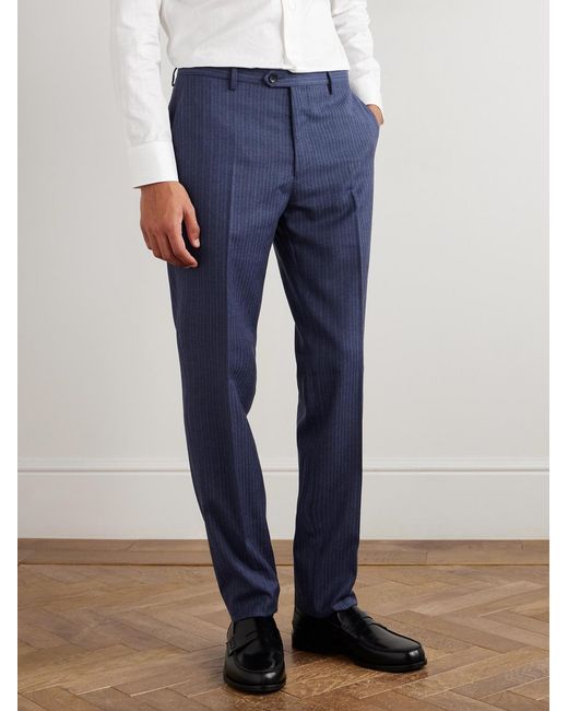 Etro Blue Roma Pinstriped Wool Suit for men