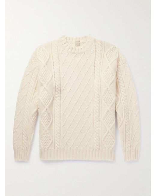 Massimo Alba Natural James Cable-knit Wool Sweater for men