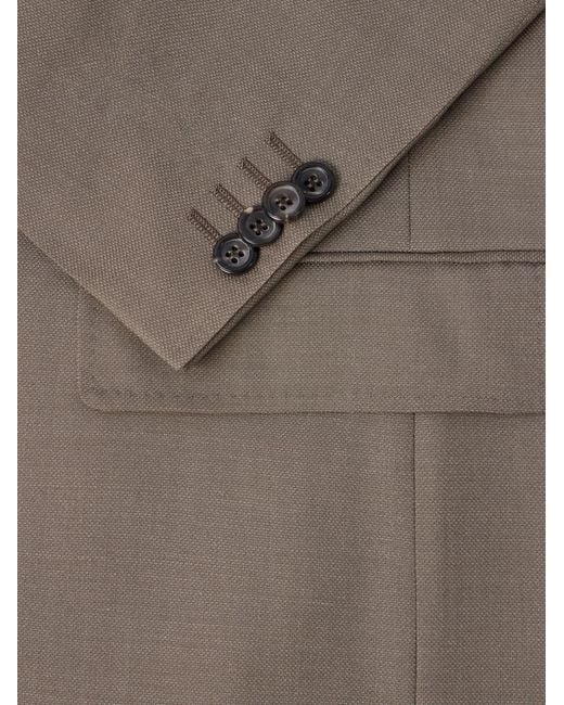 Canali Brown Kei Wool Suit Jacket for men