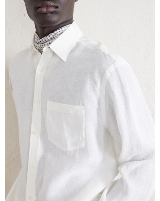 Dunhill White Linen Shirt for men