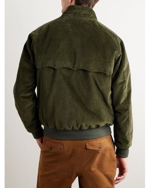 Baracuta G9 AF Harrington-Jacke aus Baumwollcord in Green für Herren