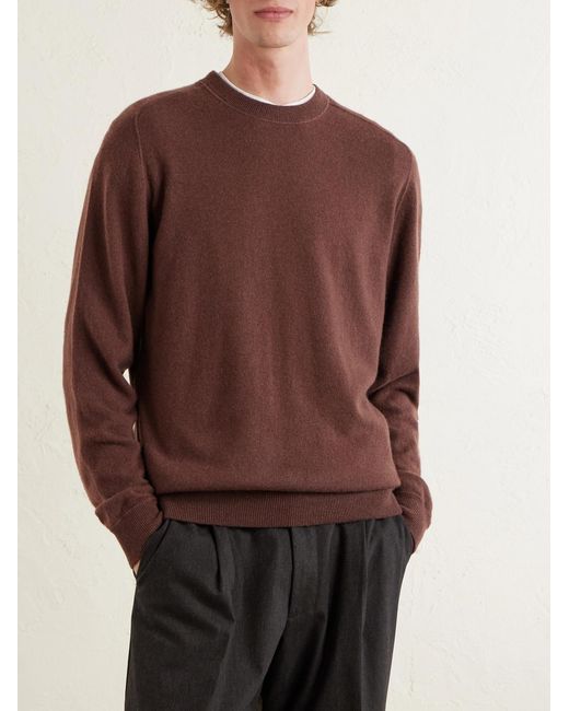 Massimo Alba Brown Cashmere Sweater for men