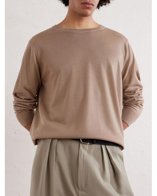 Merino Wool Sweater di Dries Van Noten in Natural da Uomo