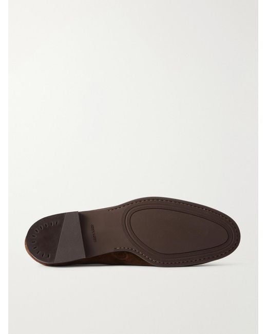 John Lobb Brown Tyne Ii Suede Loafers for men