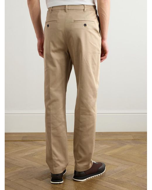 Dunhill Gerade geschnittene Chino aus Twill aus einer Baumwollmischung in Natural für Herren
