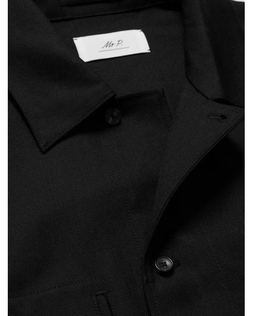 Mr P. Black Woven Overshirt for men