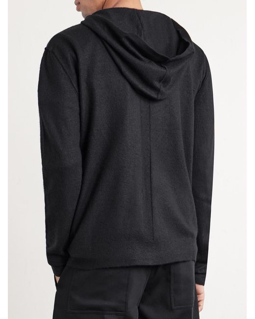 Rick Owens Blue Boiled-cashmere Zip-up Hoodie for men