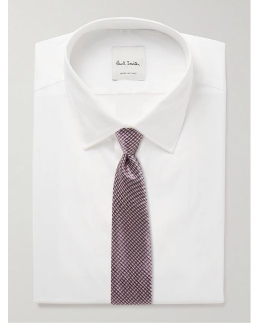 Camicia slim-fit in popeline di misto cotone di Paul Smith in White da Uomo