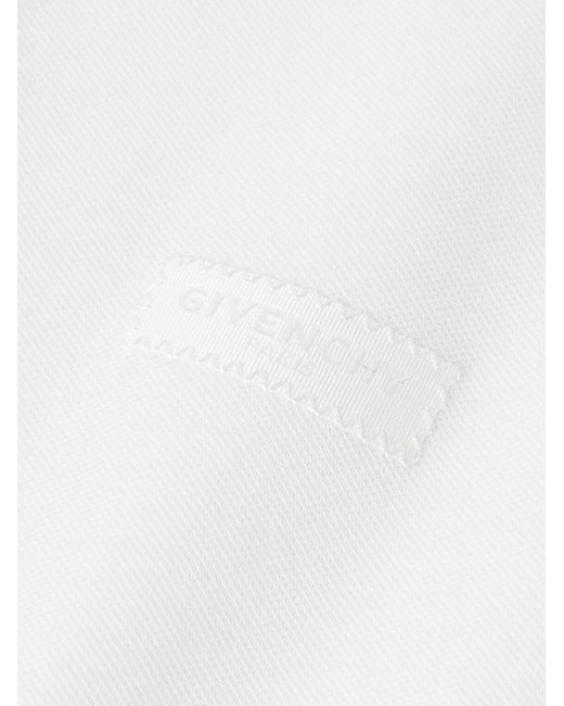 Givenchy White Cotton-Piqué Polo Shirt for men