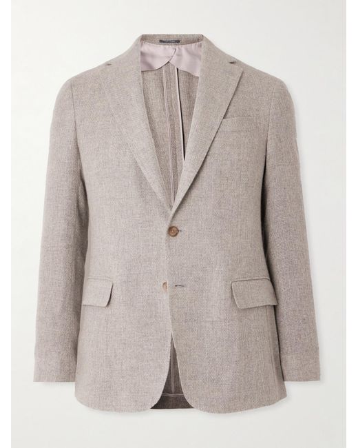 Ralph Lauren Natural Hadley Slim-fit Basketweave Cashmere Blazer for men