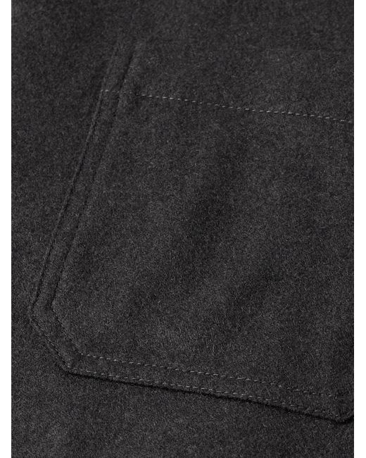 A.P.C. Black Jamie Recycled Wool-blend Overshirt for men