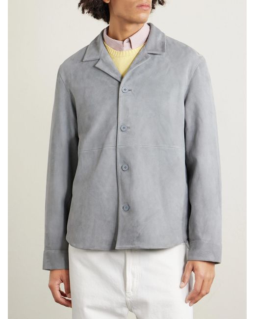 Officine Generale Gray Julien Suede Jacket for men