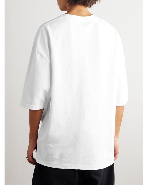 Willy Chavarria White Prayer Services Northsider Printed Cotton-Jersey T-Shirt for men