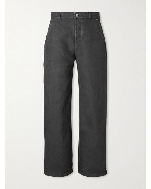 Loewe Gray Straight-Leg Cotton Trousers for men