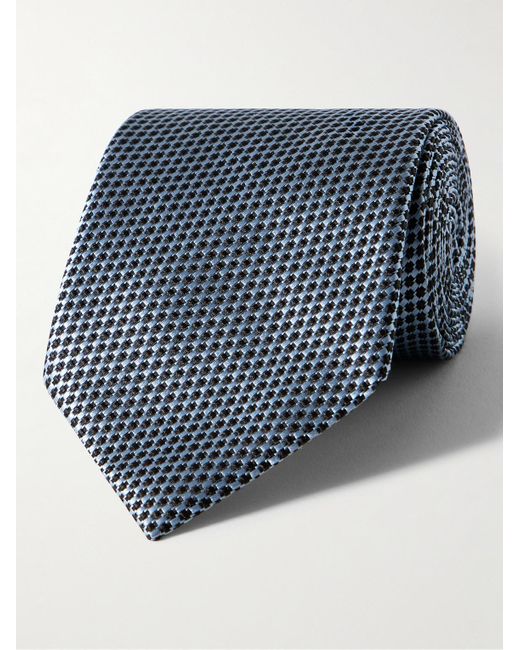 Cravatta in seta jacquard di Tom Ford in Blue da Uomo