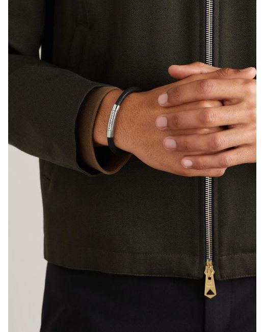 Chopard Black Classic Racing Rubber And-Tone Bracelet for men