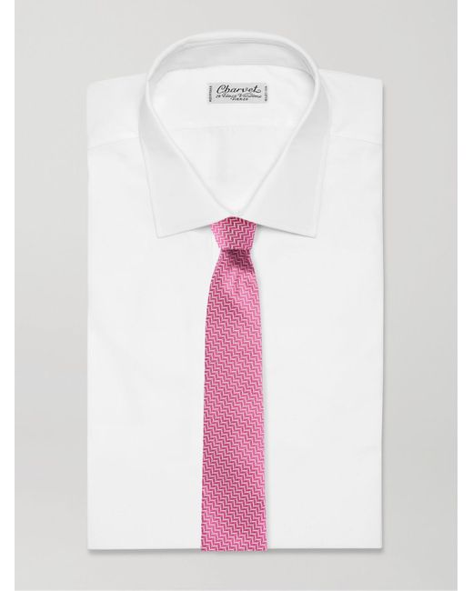 Missoni Pink 7cm Silk-jacquard Tie for men