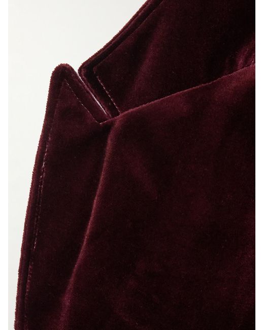Oliver Spencer Red Mansfield Slim-fit Cotton-velvet Suit Jacket for men