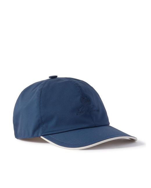 Loro Piana Blue Logo-embroidered Storm System® Shell Baseball Cap for men