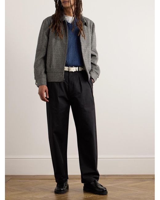 Noah NYC Gray Ricky Houndstooth Linen-blend Jacket for men