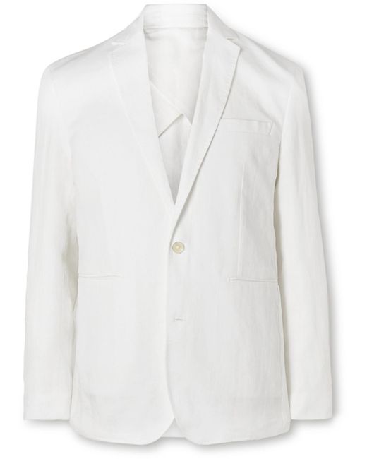 Orlebar Brown White Garret Unstructured Linen And Cotton-blend Suit Jacket for men