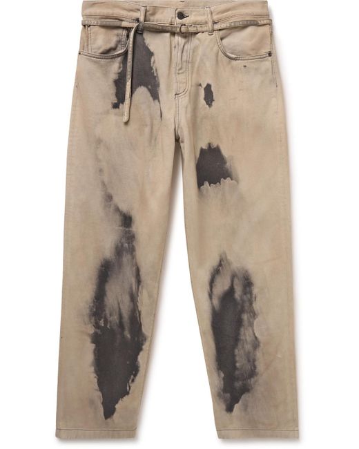 Acne Natural 1991 Toj Straight-leg Belted Tie-dyed Jeans for men