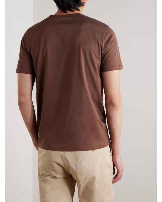 Sunspel Brown Slim-Fit Cotton-Jersey T-Shirt for men