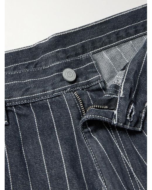 Carhartt Blue Orlean Straight-leg Hickory-striped Jeans for men