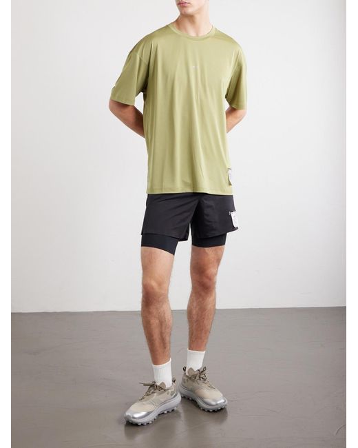 Satisfy Green Auralite Logo-Print Jersey T-Shirt for men