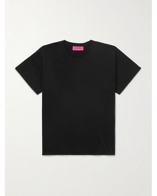 The Elder Statesman Black Cotton And Cashmere-Blend Jersey T-Shirt for men