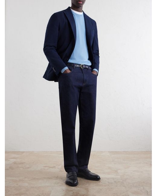 Boglioli Blue Cotton-Jersey Sweater for men