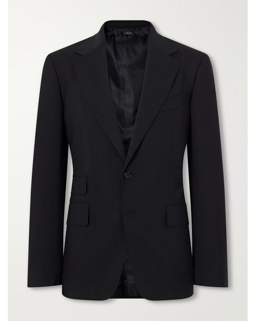 Tom Ford Black Shelton Stretch-Wool Jacket for men