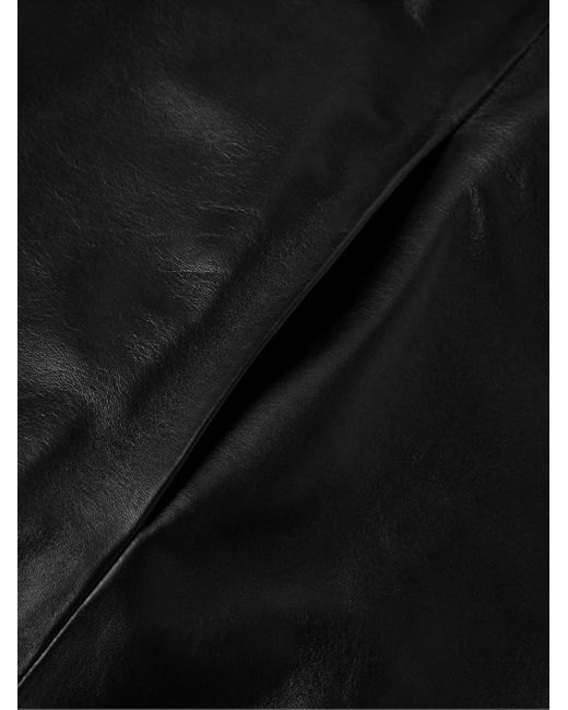 The Row Black Babilor Leather Coat for men