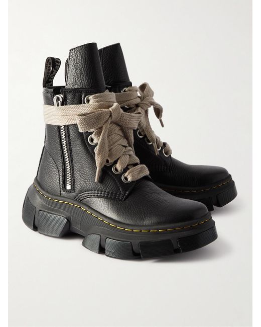 Rick Owens Black X Dr. Martens Jumbo Leather Boots for men